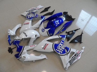 Suzuki GSXR 750 K6 06-07 Motorrad Verkleidungen - Blau Weiß Lucky Strike Motul 34