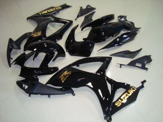 Suzuki GSXR 750 K6 06-07 Motorrad Verkleidungen - Schwarz und Gold Aufkleber Suzuki GSXR 750 K6 06-07 Motorrad Verkleidungen - Schwarz und Gold Aufkleber