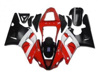 Yamaha R1 00-01 Motorrad Verkleidungen - Rot Weiß Schwarz