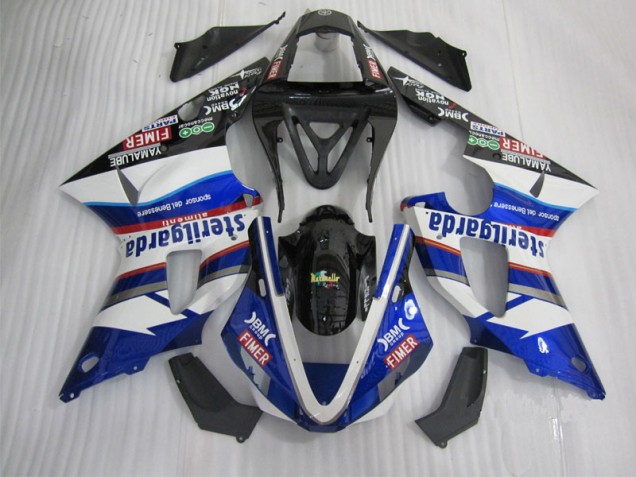 Yamaha R1 00-01 Motorrad Verkleidungen - Schwarz Weiß Blau SantUnder Yamaha R1 00-01 Motorrad Verkleidungen - Schwarz Weiß Blau SantUnder