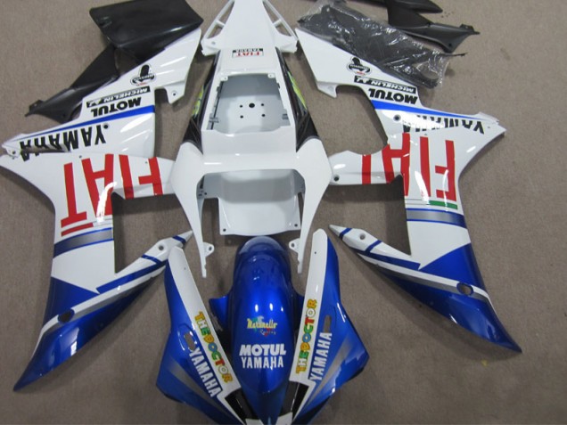 Yamaha R1 02-03 Motorrad Verkleidungen - Blau Weiß Motul Fiat Yamaha R1 02-03 Motorrad Verkleidungen - Blau Weiß Motul Fiat