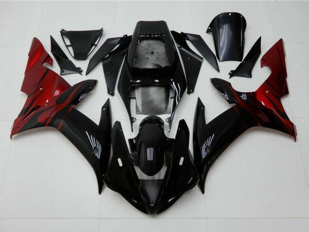 Yamaha R1 02-03 Motorrad Verkleidungen - Schwarz Rot Yamaha R1 02-03 Motorrad Verkleidungen - Schwarz Rot