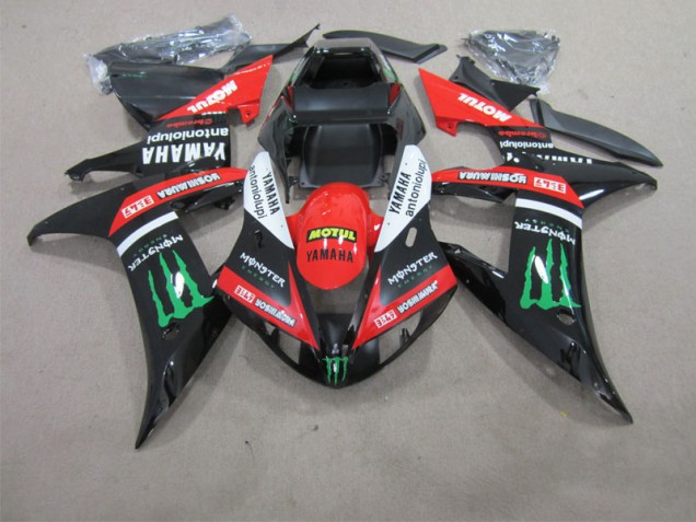 Yamaha R1 02-03 Motorrad Verkleidungen - Schwarz Rot Motul Yamaha R1 02-03 Motorrad Verkleidungen - Schwarz Rot Motul