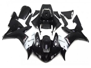 Yamaha R1 02-03 Motorrad Verkleidungen - Schwarz Weiß