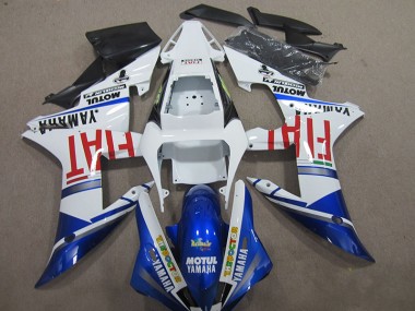 Yamaha R1 04-06 Motorrad Verkleidung - Blau Weiß Motul Fiat