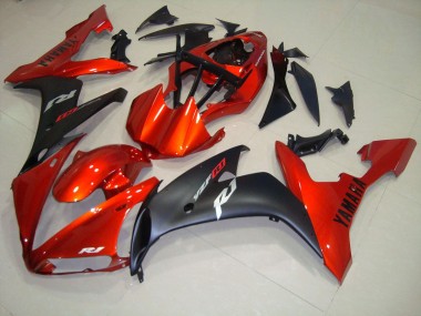 Yamaha R1 04-06 Motorrad Verkleidungen - Rot Matt Schwarz