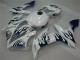 Yamaha R1 04-06 Motorrad Verkleidungen - Weiß Blau Flamme Yamaha R1 04-06 Motorrad Verkleidungen - Weiß Blau Flamme