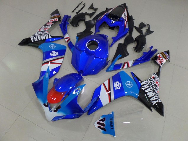Yamaha R1 07-08 Motorrad Verkleidungen - Blau Weiß Schwarz Aufkleber Yamaha R1 07-08 Motorrad Verkleidungen - Blau Weiß Schwarz Aufkleber