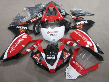 Yamaha R1 07-08 Motorrad Verkleidungen - Schwarz Rot Weiß SantUnder
