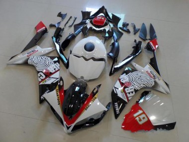 Yamaha R1 07-08 Motorrad Verkleidungen - Schwarz Weiß Rot