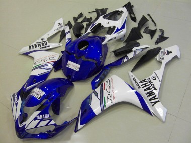 Yamaha R1 07-08 Motorrad Verkleidungen - Weiß Blau Tri Colour