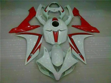 Yamaha R1 07-08 Motorrad Verkleidungen - Weiß Rot