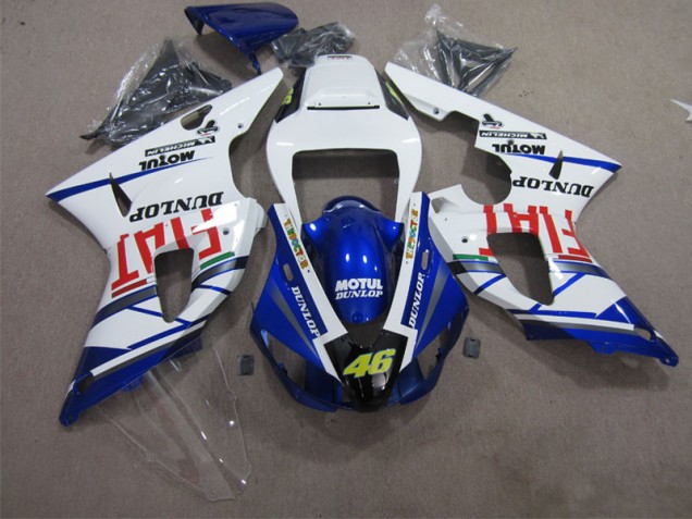 Yamaha R1 09-11 Motorrad Verkleidungen - Blau Weiß Motul Dunlop 46 Yamaha R1 09-11 Motorrad Verkleidungen - Blau Weiß Motul Dunlop 46