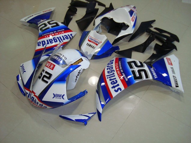 Yamaha R1 09-11 Motorrad Verkleidungen - Weiß Schwarz Sterilgarda Yamaha R1 09-11 Motorrad Verkleidungen - Weiß Schwarz Sterilgarda