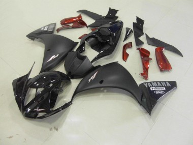 Yamaha R1 09-11 Motorrad Vollverkleidung - Matt Schwarz