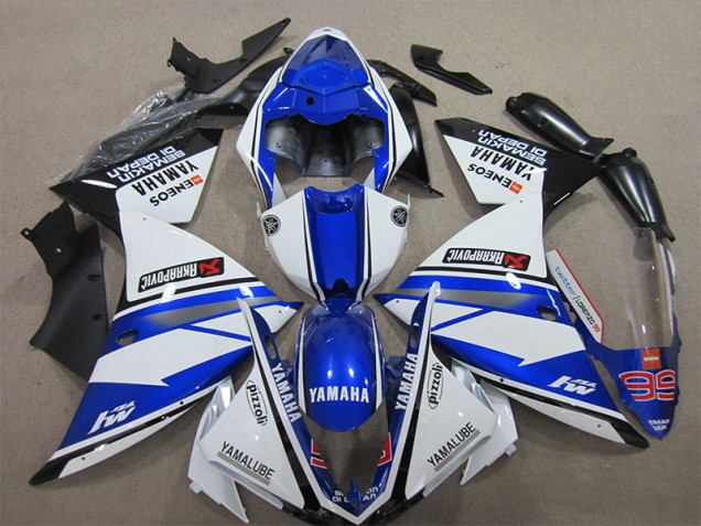 Yamaha R1 12-14 Motorrad Verkleidungen - Blau Weiß Pizzoli Yamaha R1 12-14 Motorrad Verkleidungen - Blau Weiß Pizzoli