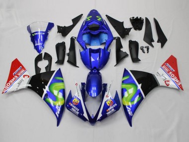 Yamaha R1 12-14 Motorrad Verkleidungen - Blau Weiß Schwarz Rot