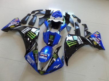 Yamaha R1 12-14 Motorrad Verkleidungen - BlauSchwarz Monster