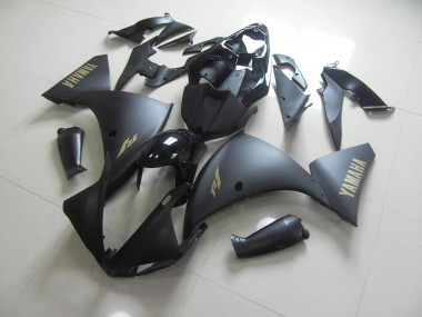 Yamaha R1 12-14 Motorrad Verkleidungen - Matt Schwarz Gold Aufkleber