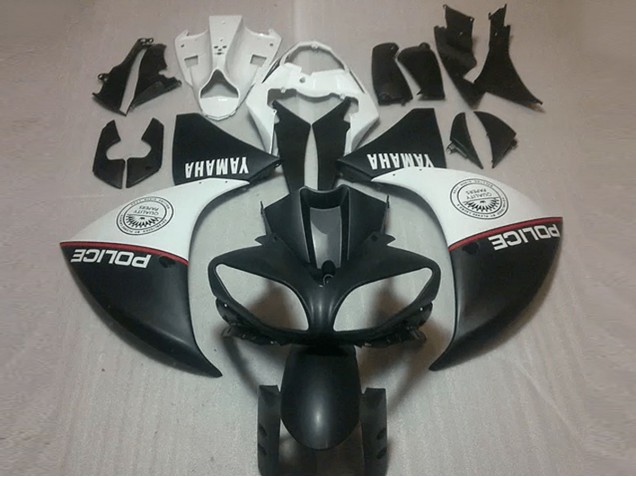 Yamaha R1 12-14 Motorrad Verkleidungen - Matt Schwarz Weiß Yamaha R1 12-14 Motorrad Verkleidungen - Matt Schwarz Weiß