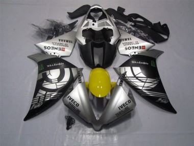 Yamaha R1 12-14 Motorrad Verkleidungen - Schwarz Silber Iveco Yamalube Monster