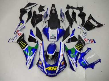 Yamaha R1 15-19 Motorrad Verkleidungen - Blau Blau Weiß ENEOS Movistar 46