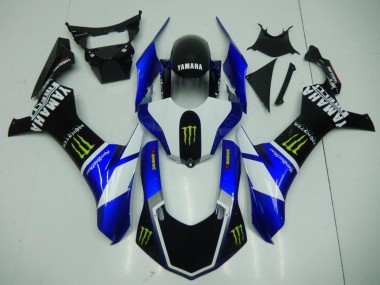 Yamaha R1 15-19 Motorrad Verkleidungen - Schwarz Blaus Monster