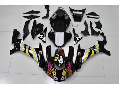 Yamaha R1 15-19 Motorrad Verkleidungen - Schwarz Weiß