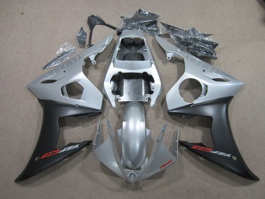 Yamaha R6 03-05 Motorrad Verkleidung - Silber Schwarz