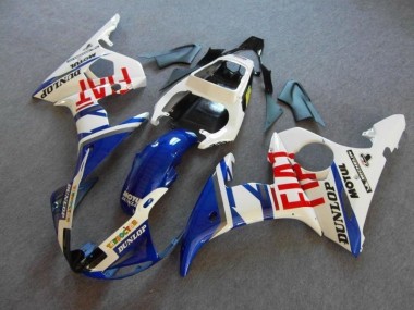 Yamaha R6 03-05 Motorrad Verkleidungen - Blau Weiß Fiat