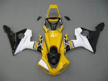Yamaha R6 03-05 Motorrad Verkleidungen - Gelb Weiß Schwarz