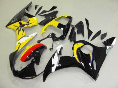 Yamaha R6 03-05 Motorrad Verkleidungen - Mond Schwarz Gelb