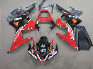 Yamaha R6 03-05 Motorrad Verkleidungen - Rot Schwarz SantUnder