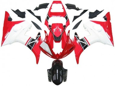 Yamaha R6 03-05 Motorrad Verkleidungen - Rot Weiß Schwarz