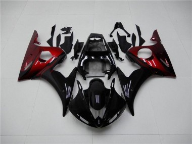 Yamaha R6 03-05 Motorrad Verkleidungen - Schwarz Rot