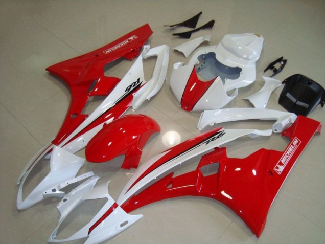 Yamaha R6 06-07 Motor Verkleidungen - Rot Weiß Yamaha R6 06-07 Motor Verkleidungen - Rot Weiß