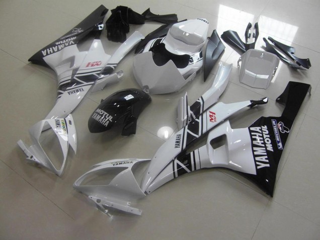 Yamaha R6 06-07 Motorrad Verkleidung - Schwarz Weiß Yamaha R6 06-07 Motorrad Verkleidung - Schwarz Weiß