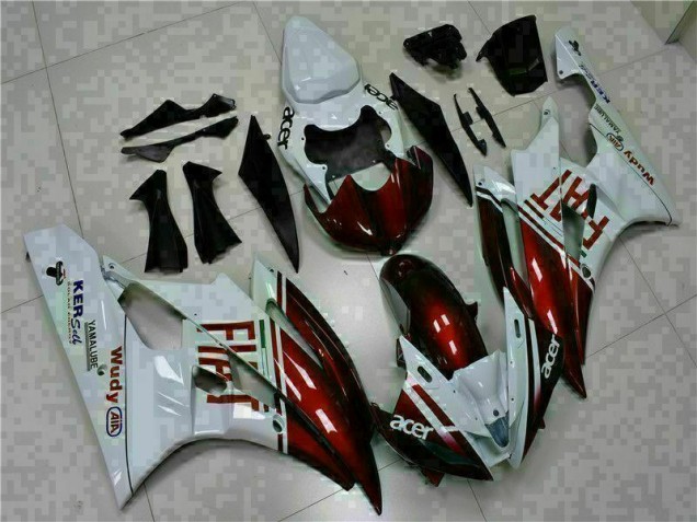 Yamaha R6 06-07 Motorrad Verkleidungen - Braun Weiß Yamaha R6 06-07 Motorrad Verkleidungen - Braun Weiß