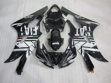 Yamaha R6 06-07 Motorrad Verkleidungen - Schwarz Weißer Motul Fiat