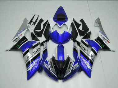 Yamaha R6 08-16 Motorrad Verkleidungen - Blau Weiß ENEOS Monster