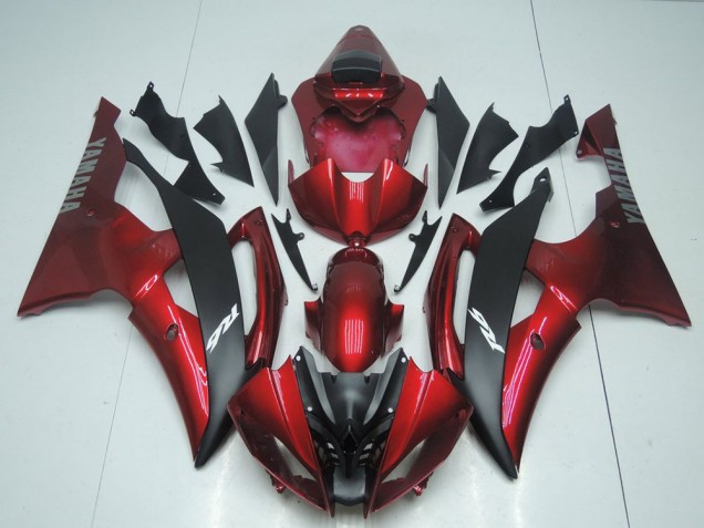 Yamaha R6 08-16 Motorrad Verkleidungen - Candy Rot und Schwarz Yamaha R6 08-16 Motorrad Verkleidungen - Candy Rot und Schwarz