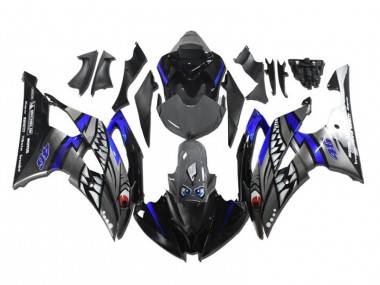 Yamaha R6 08-16 Motorrad Verkleidungen - Grau Blau Hai