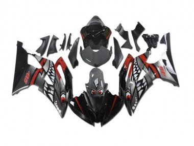 Yamaha R6 08-16 Motorrad Verkleidungen - Graues Rot Hai