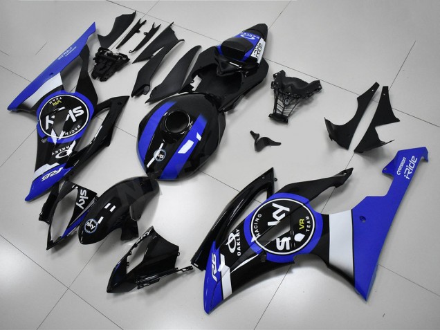 Yamaha R6 08-16 Motorrad Verkleidungen & Plastik - Blau Schwarz