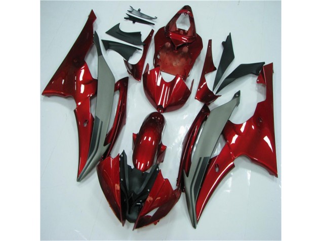 Yamaha R6 08-16 Motorrad Verkleidungen - Rot Grau Yamaha R6 08-16 Motorrad Verkleidungen - Rot Grau