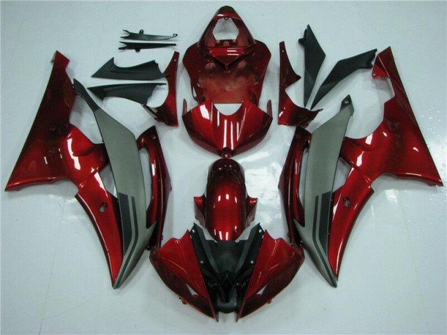 Yamaha R6 08-16 Motorrad Verkleidungen - Rot Grau Yamaha R6 08-16 Motorrad Verkleidungen - Rot Grau