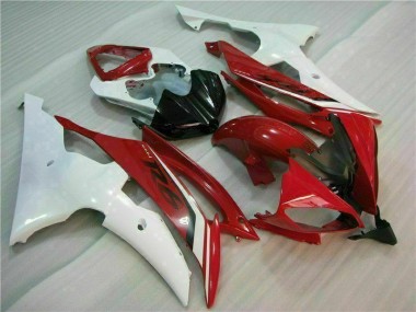 Yamaha R6 08-16 Motorrad Verkleidungen - Rot Weiß