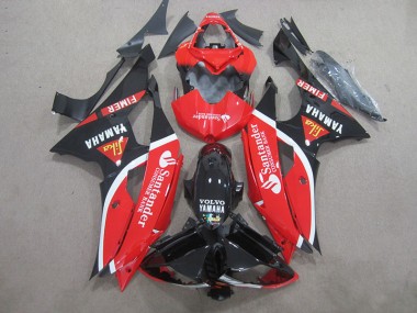 Yamaha R6 08-16 Motorrad Verkleidungen - Schwarz Rot Weiß SantUnder