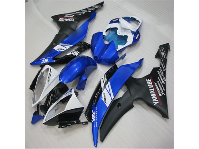 Yamaha R6 08-16 Motorrad Verkleidungen - Weiß Blau Schwarz Yamaha R6 08-16 Motorrad Verkleidungen - Weiß Blau Schwarz