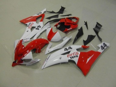 Yamaha R6 08-16 Motorrad Verkleidungen - Weiß Rot Coca Cola Zero 44